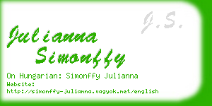 julianna simonffy business card